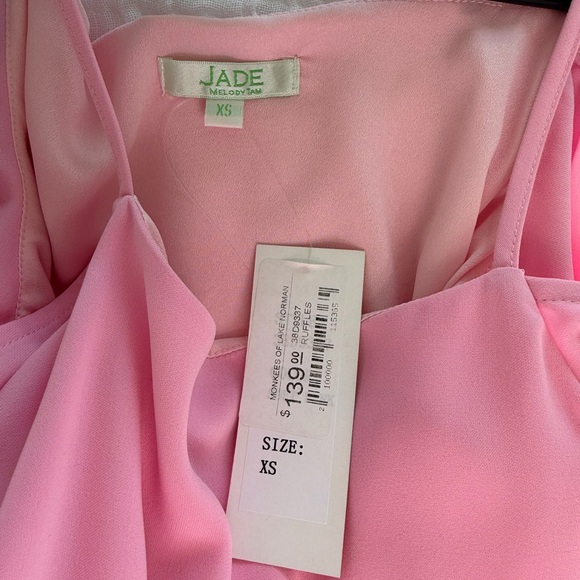 Jade Light Pink Ruffle Cold-Shoulder Slip Dress - Picture 3 of 3